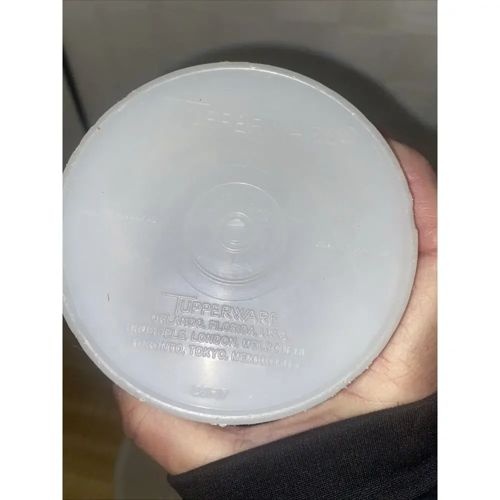 Set (3) Vintage Tupperware Clear Canisters Storage Container No lids Clear